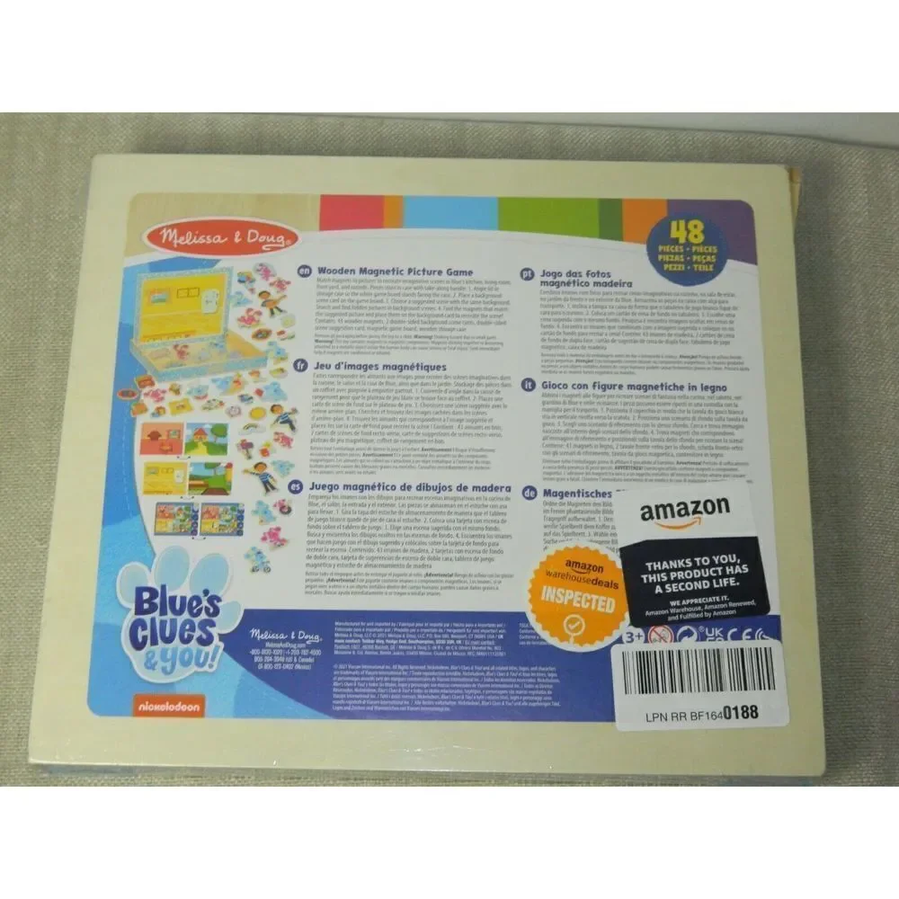Melissa‎ & Doug Blue's Clues & You! Wooden Magnetic Picture Game (48 Pieces)